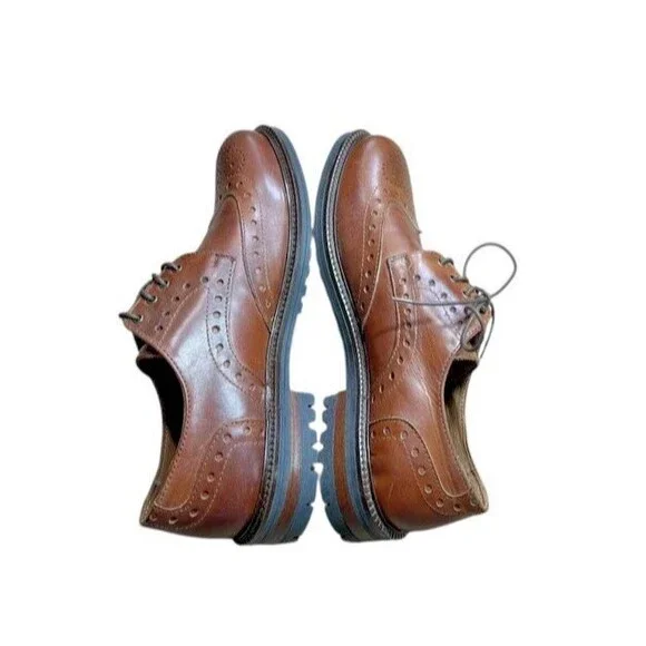 Handmade Italian Shoes Mens Size 41 Brogue Dress Made in Italy Classic - Oxford - Picture 4 of 10